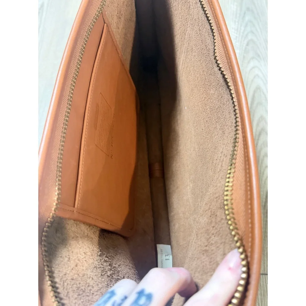 Coach Vintage British Tan Leather Portfolio Case Document Bag B7C-5225 USA
